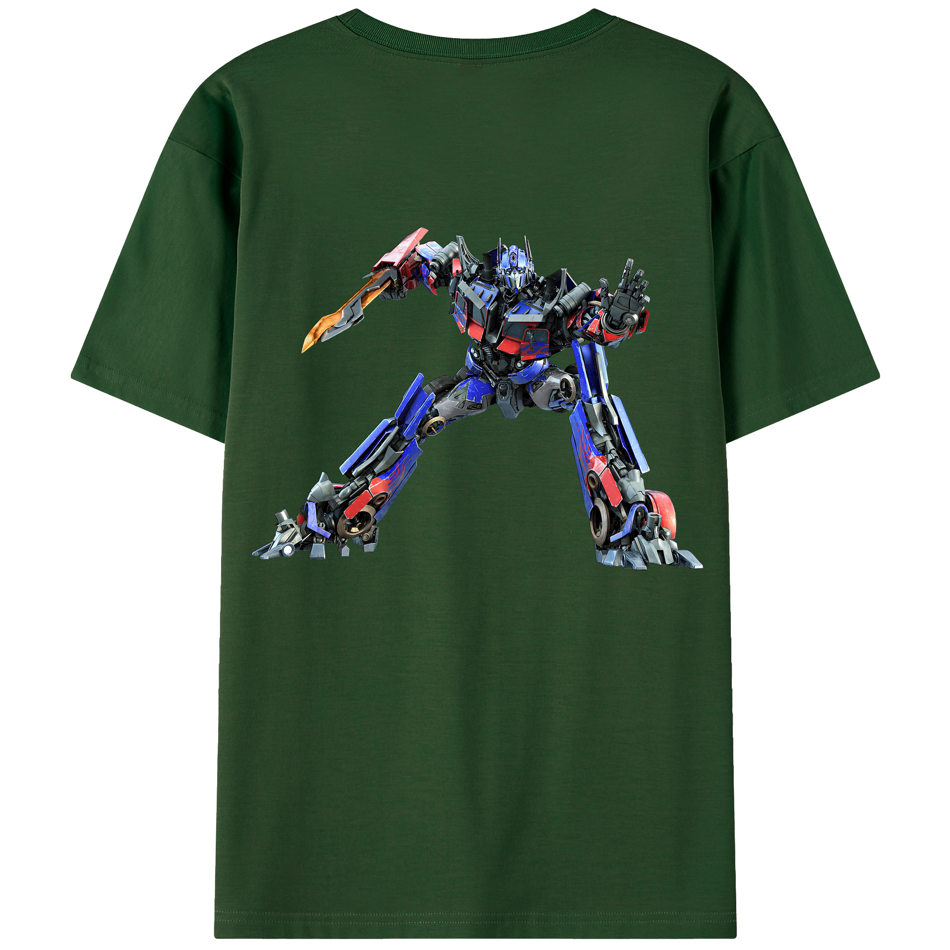 （画像用） Transformers トランスフォーマー 綿100％半袖Tシャツ（背面プリント）